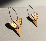 Abstract Pointed Collage Earrings With 24k Gold
